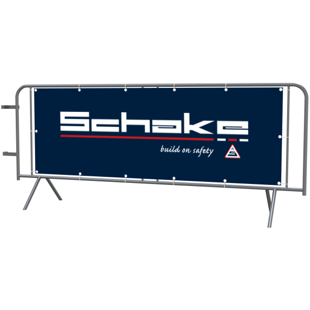 Crowd barrier with individual banner ad